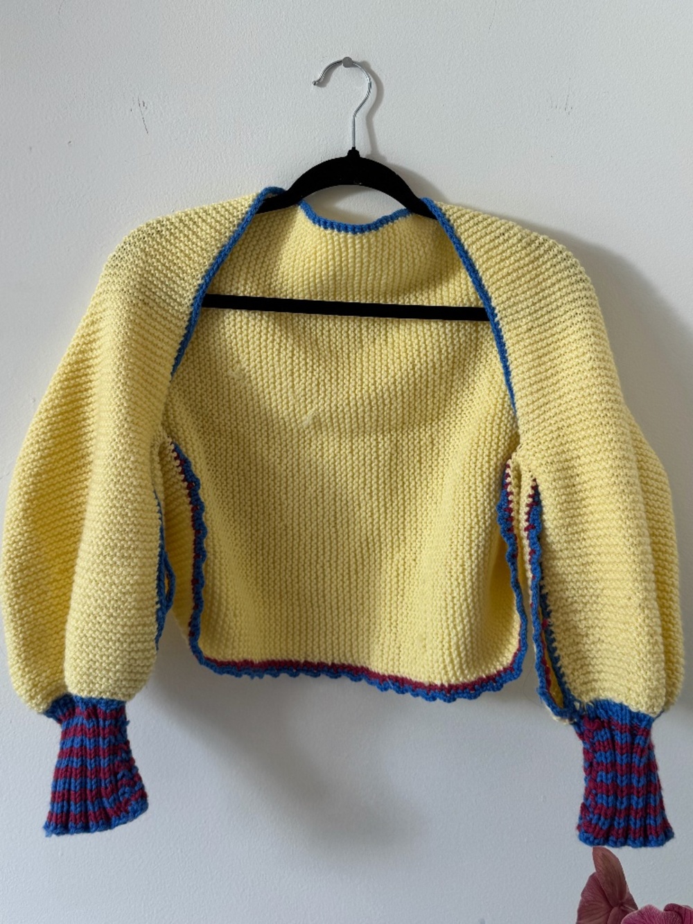 Vintage Knit Yellow Cropped Cardigan